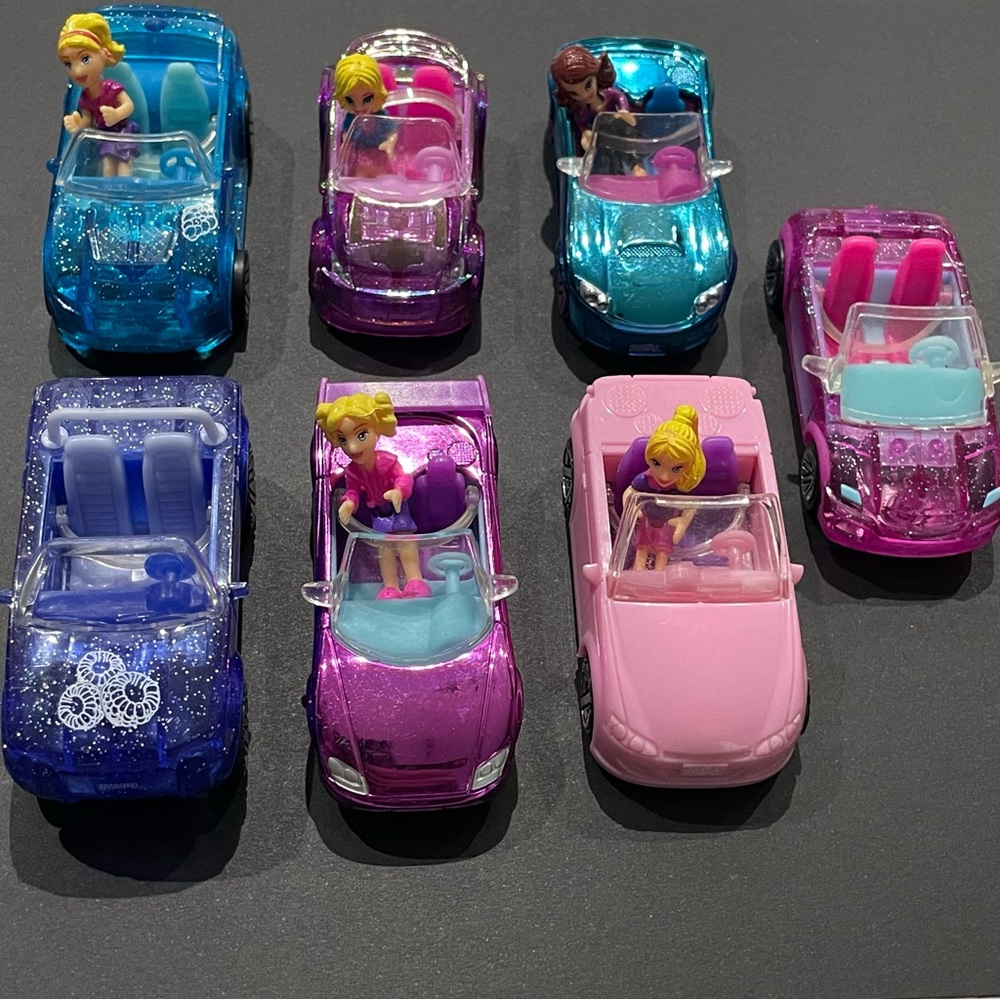 7 Polly Pocket Race To The Mall Vehicles and Figures Mattel 2007